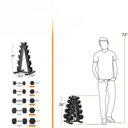 Dumbbell Set With Rack