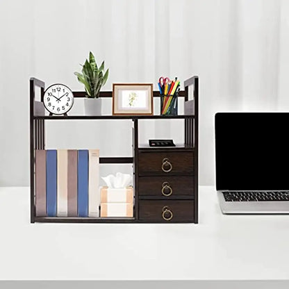 Desktop Bookshelf with Storage