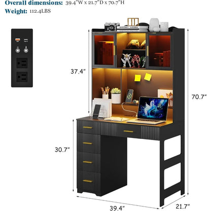 Office Desk with Hutch