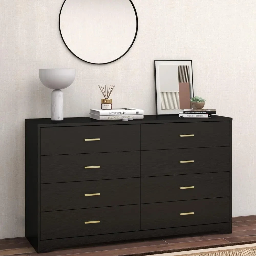 8 Drawer Wood Lateral Dresser