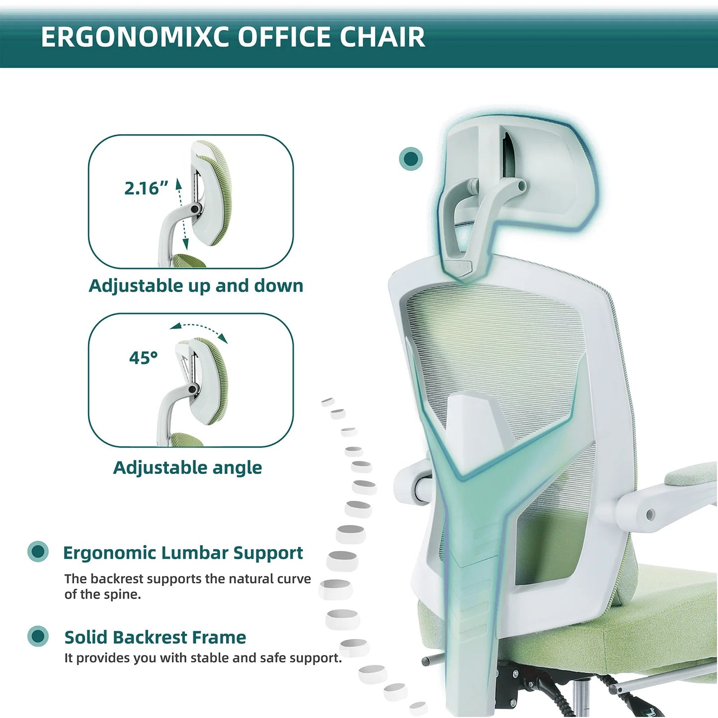 Reclining Office Chair with Lumbar Support