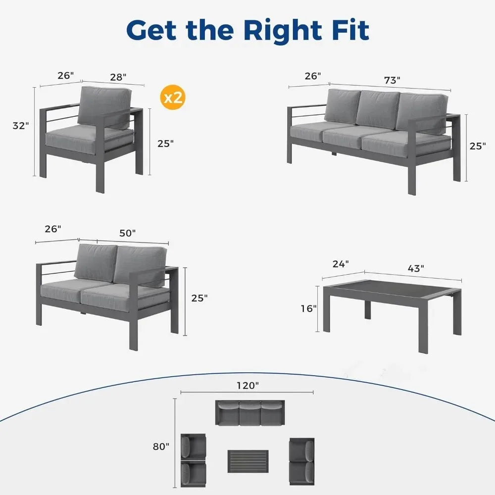 Aluminum Outdoor Patio Furniture Set