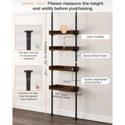 Adjustable 4-Tier Bathroom Organizer