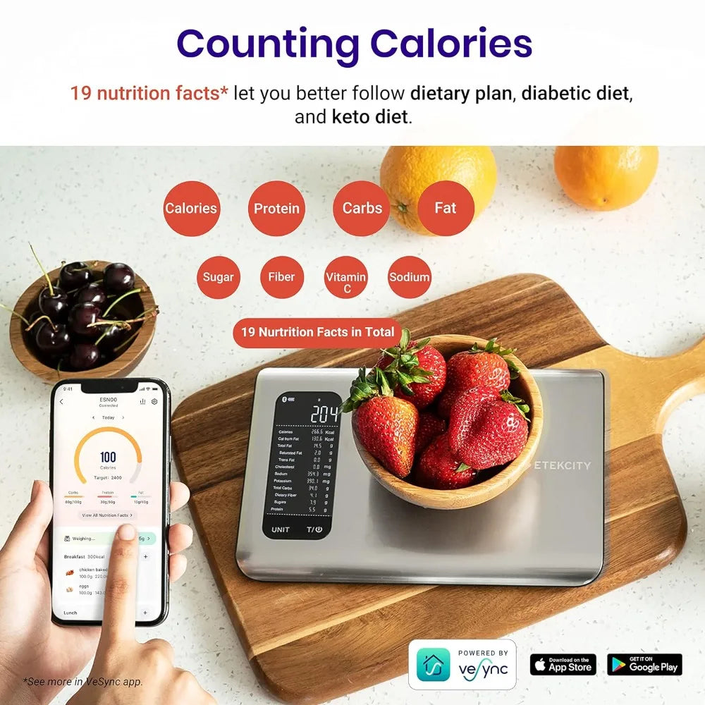 Food Kitchen Scale with App