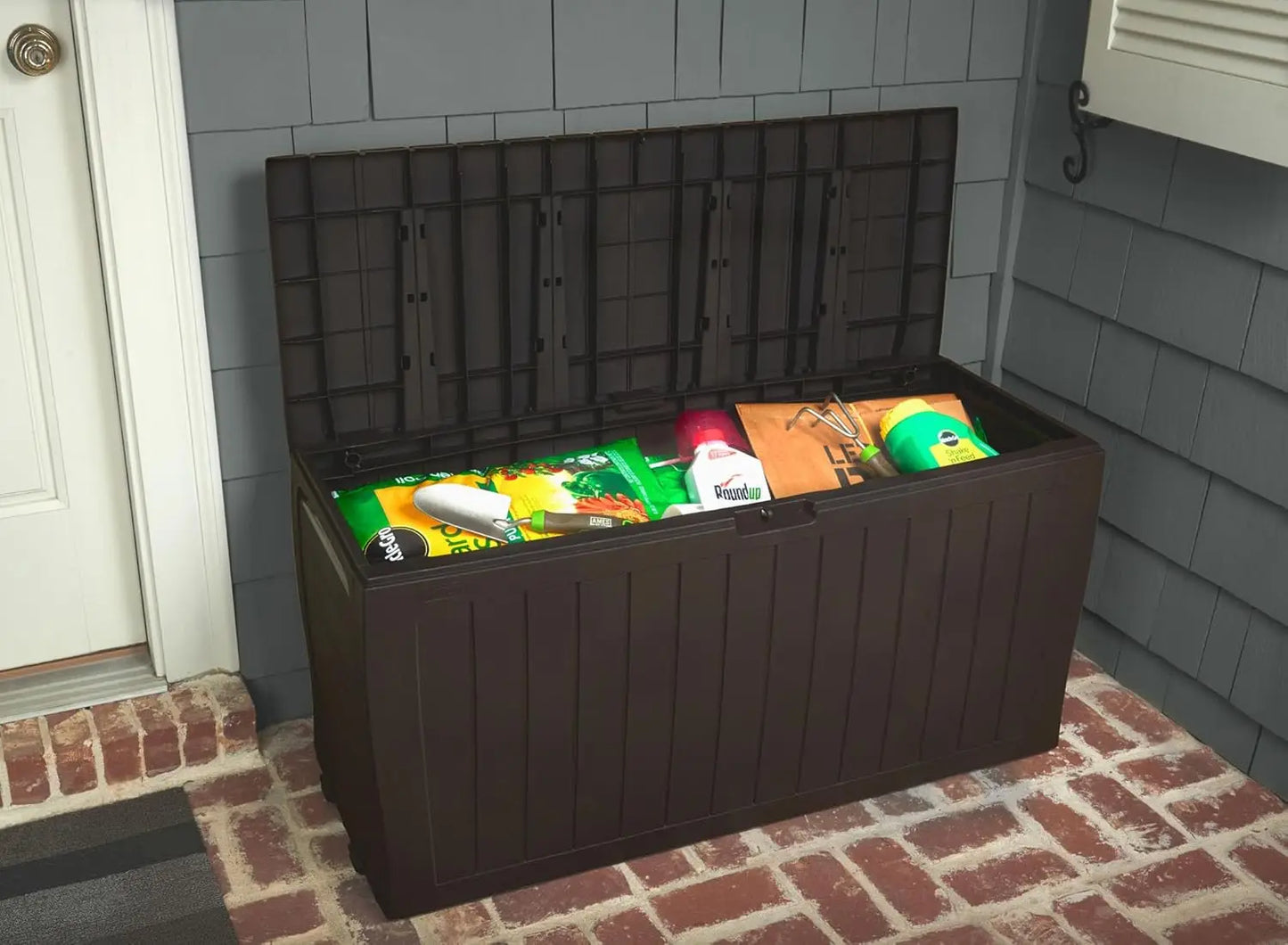 Patio Bench Organization and Storage