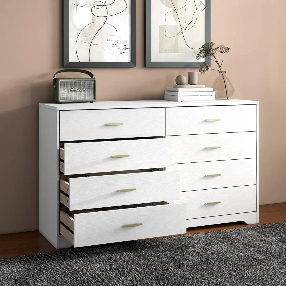 8 Drawer Wood Lateral Dresser