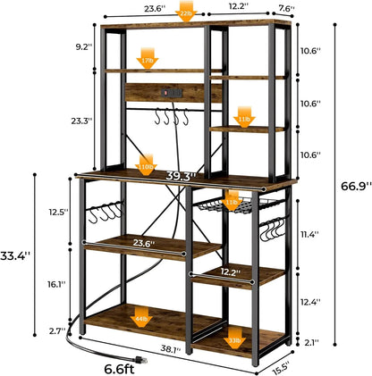 6-Tier Microwave Stand, Coffee Bar