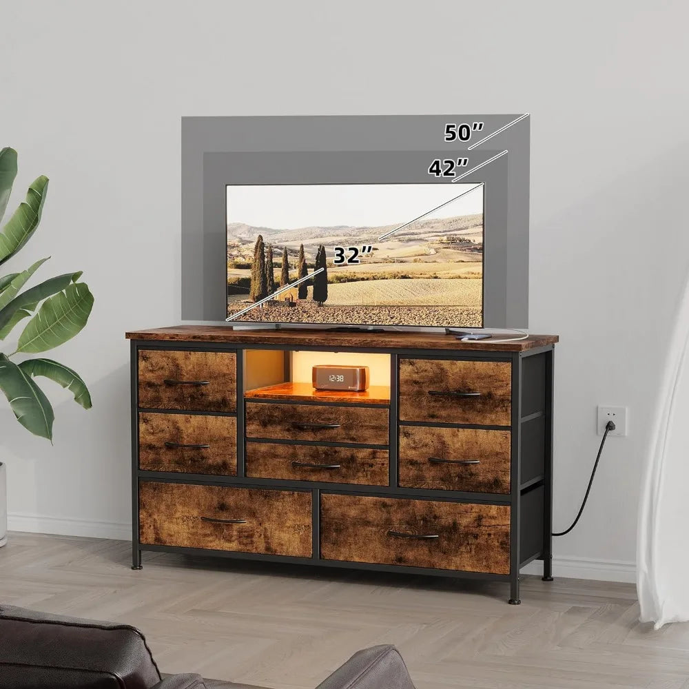 8 Drawer Dresser TV Stand