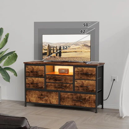 8 Drawer Dresser TV Stand