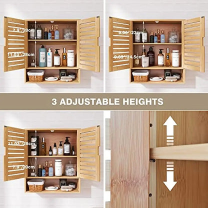 Mounted Bamboo Bathroom Cabinet