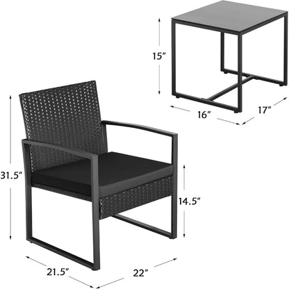 3 Pieces Outdoor Coffee Table