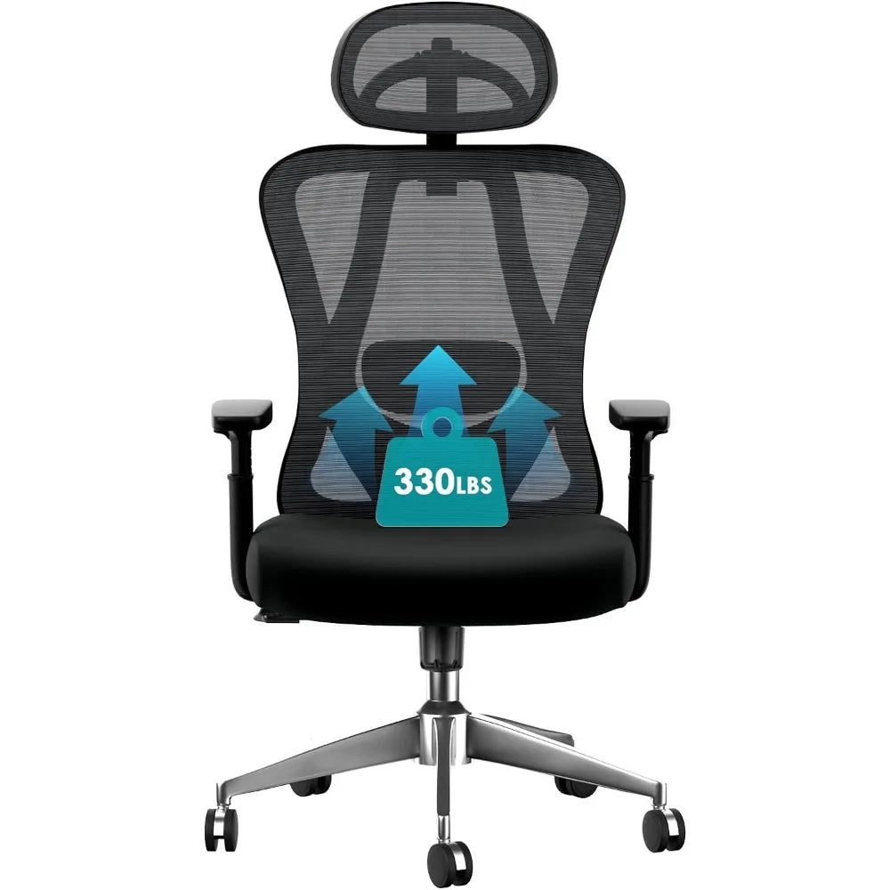 Adjustable Armrest and Headrest Office Chair