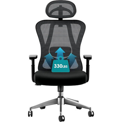 Adjustable Armrest and Headrest Office Chair