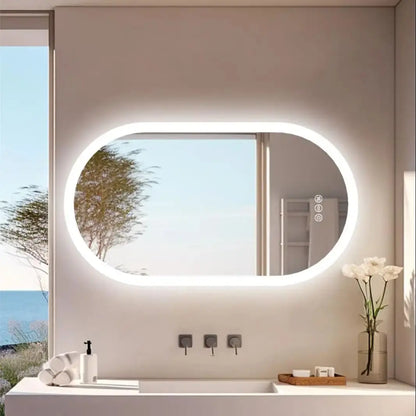 Mounted Anti Fog Oval LED Mirror