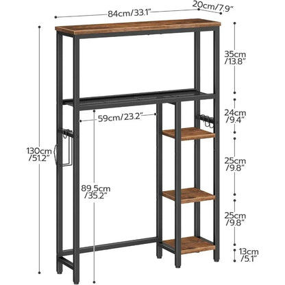 5-Tier Industrial Bathroom Organizer